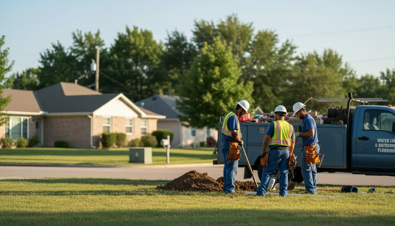 Residential water line and bathroom plumbing service in Elmo, MT